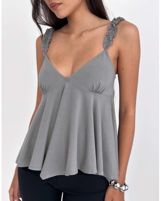 Motel Gray Sable Floaty Top