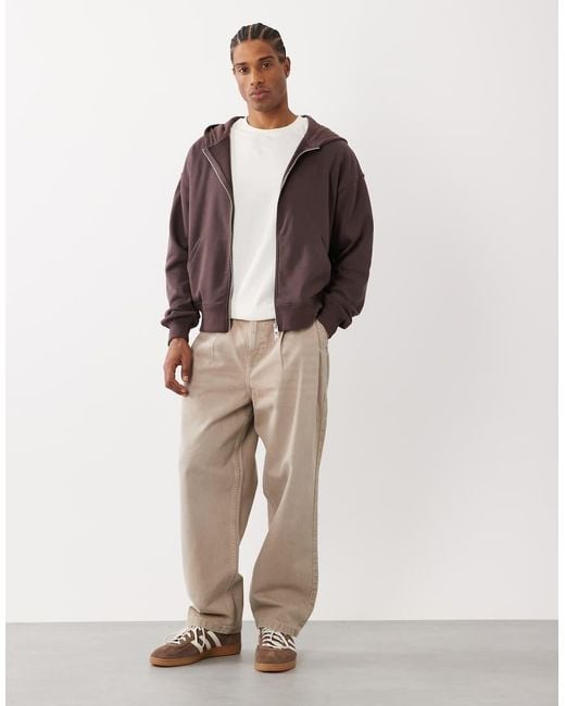 Cotton On Brown Zip Up Hoodie