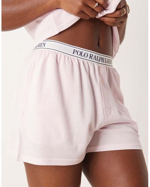 Polo Ralph Lauren Natural Pique Short Sleeve Top & Shorts Pyjama Set