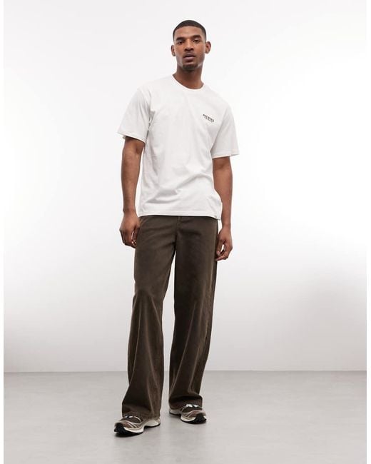 Dickies White Sunflower Back Print T-Shirt for men