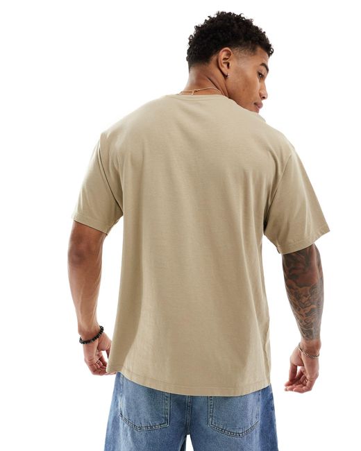 T-shirt à logo centré - fauve Levi's pour homme en coloris Natural