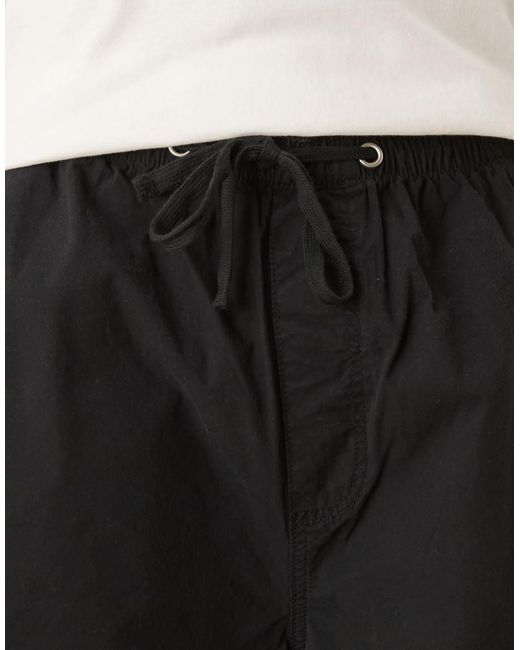 ASOS Parachute-Broek Van Popeline in het Black voor heren