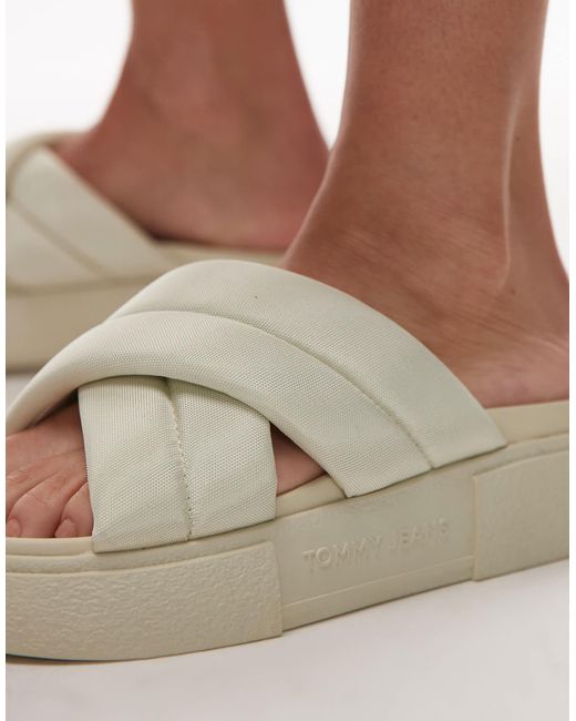 Tommy Hilfiger White Flatform Sandals