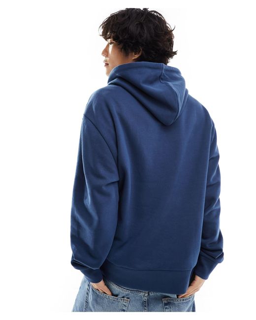 Collusion Blue Central Logo Hoodie for men