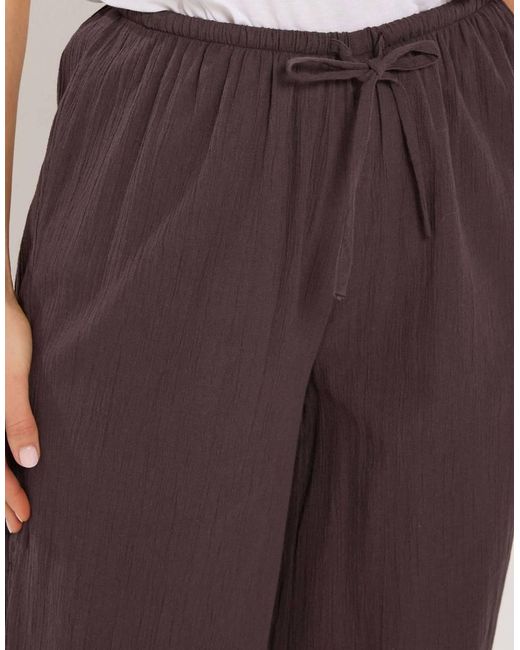 Long Tall Sally White Textured Cuffed Trousers