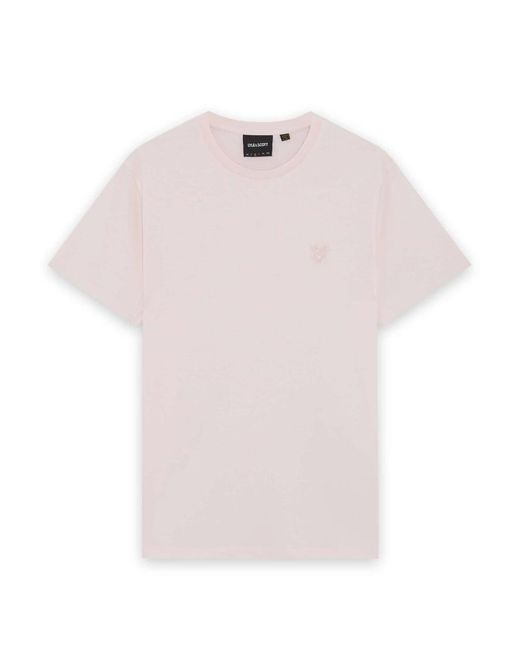 Lyle & Scott Pink Ss T-Shirts Superfine T-Shirt for men