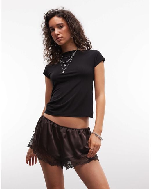Collusion Black Twist Back Top