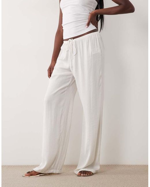 Cotton On Pink Sleep Wash Satin Wide Leg Trouser