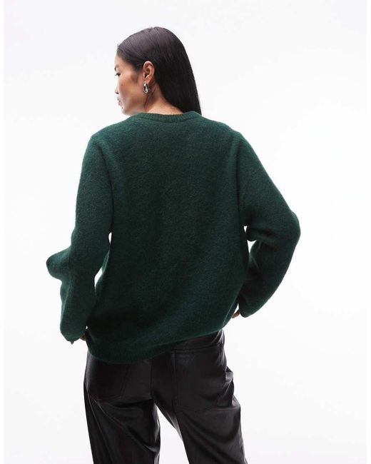 ARKET Green Super Soft Alpaca And Wool Relaxed Sweater
