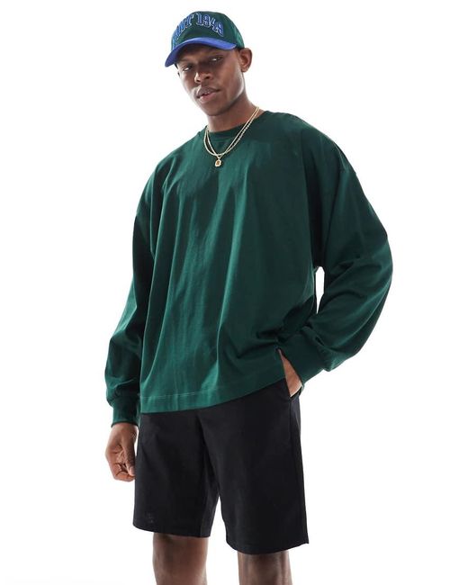 Only & Sons Green Linen Mix Tie Waist Shorts for men