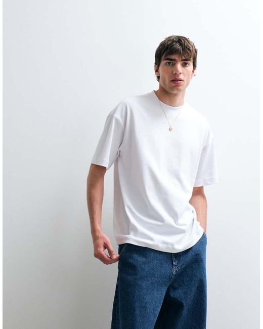 ASOS COLLECTIVE White Super Heavyweight Oversized T-shirt for men