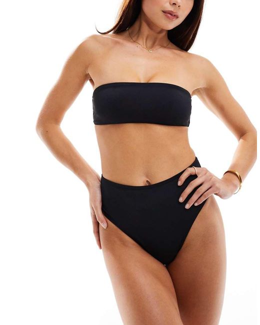 Cotton On Blue High Waist Cheeky Bikini Bottoms