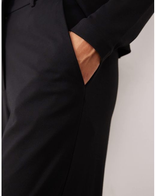 Aware Black Premium Structured Jersey Tailored Pants