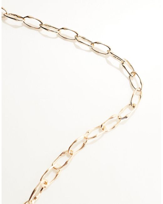 ASOS Brown Necklace With Molten Chain Link Design