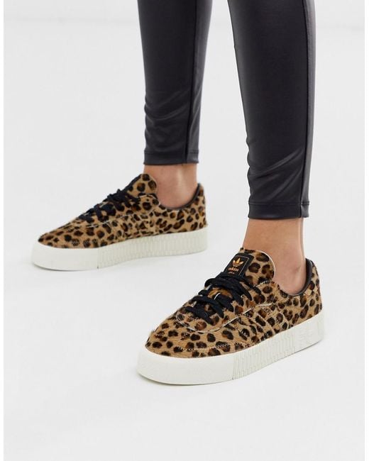 Adidas Originals Black – Outloud Samba Rose – Sneaker mit Leopardenmuster