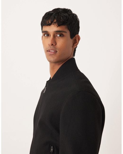Mango Black Harrington Jacket for men