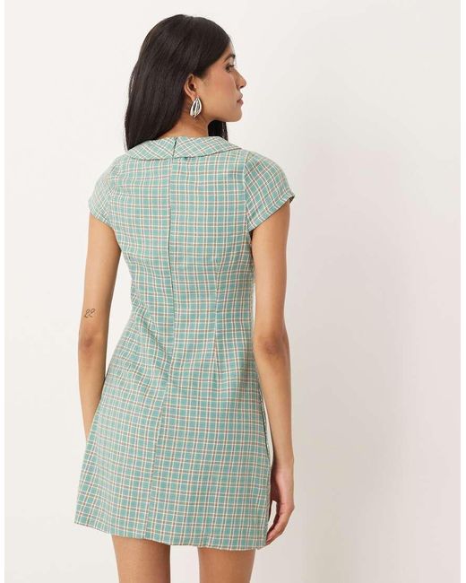 Motel Natural Medora Colllared Mini Dress