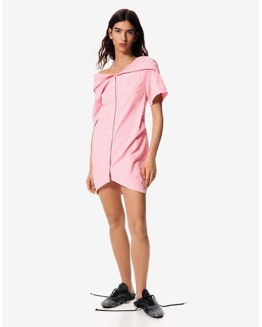 Desigual Pink Hooded Dress Masha Popova