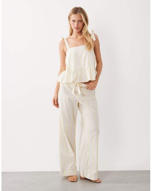 Gina Tricot Natural Poplin Pyjama Trousers
