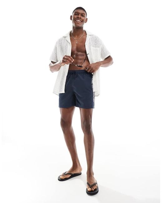 Barbour Blue Logo Swimshorts for men