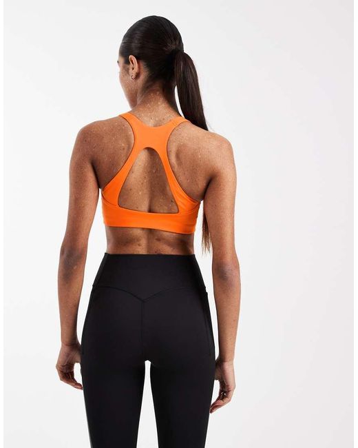 Adidas Originals Orange Optime Workout Medium Support Bra