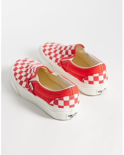 Vans Red Classic Slip-on Trainers
