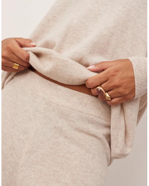 ASOS Natural – hochwertige strickhose aus kaschmir-mix