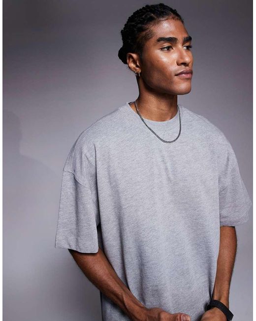4505 Gray Icon Heavyweight Cotton Oversized T-Shirt With Quick Dry Finish for men