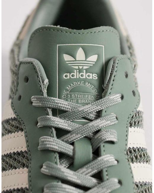 Adidas Originals Green Samba Og Crochet Trainers Is Light And White