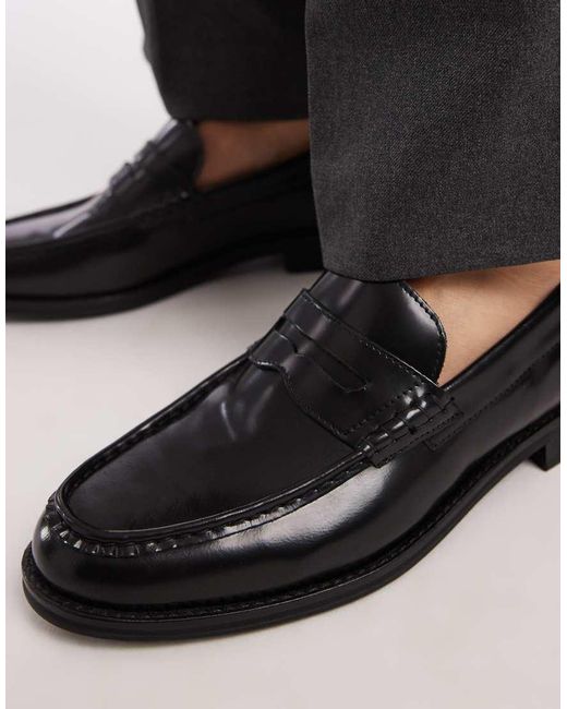 ASOS Black Penny Loafers for men