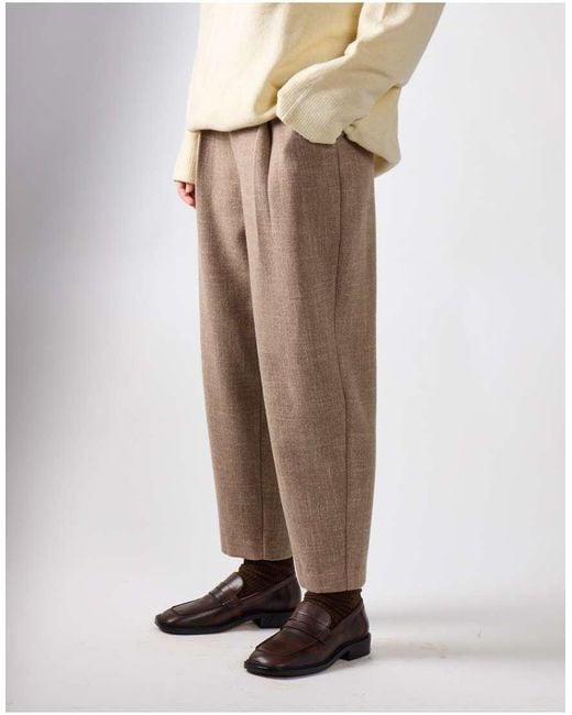 NARRATED Natural High Waist Tapered Trousers