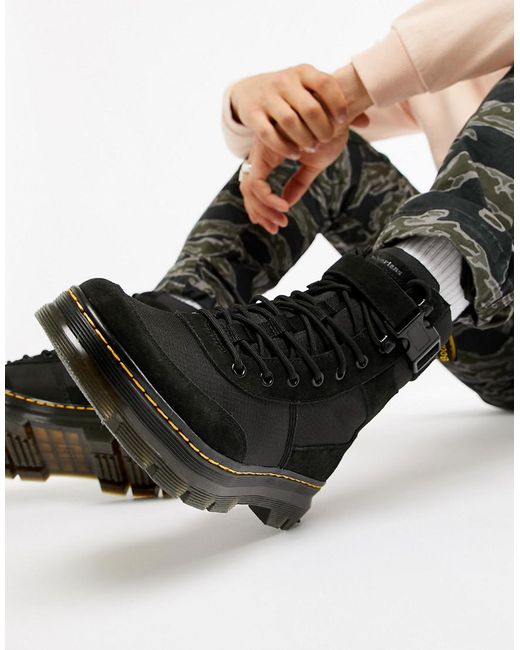 Dr. Martens Combs Tech Tie Boots In Black for men