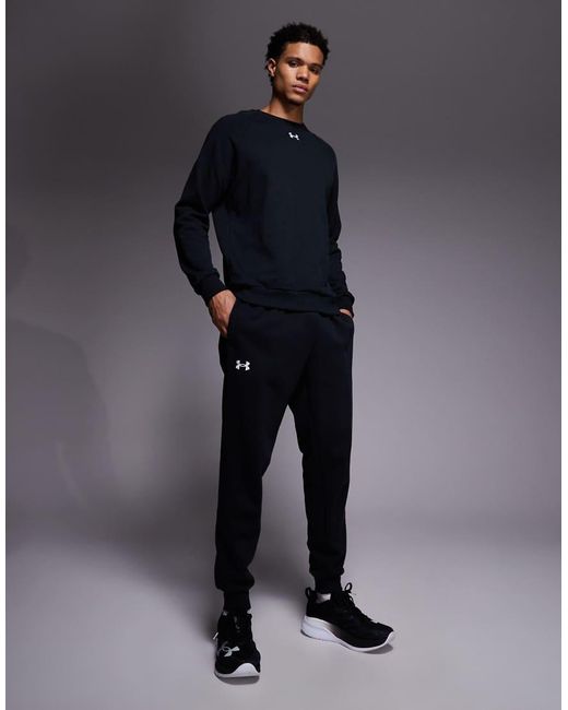 Under Armour Black Rival Fleece Joggers for men