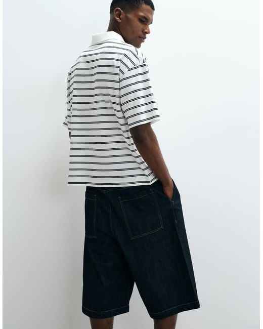ASOS Multicolor Oversized Striped Polo for men