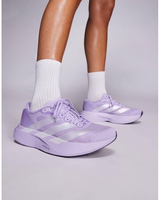 Adidas running - adizero evo sl - baskets - et argenté Adidas Originals en coloris Purple