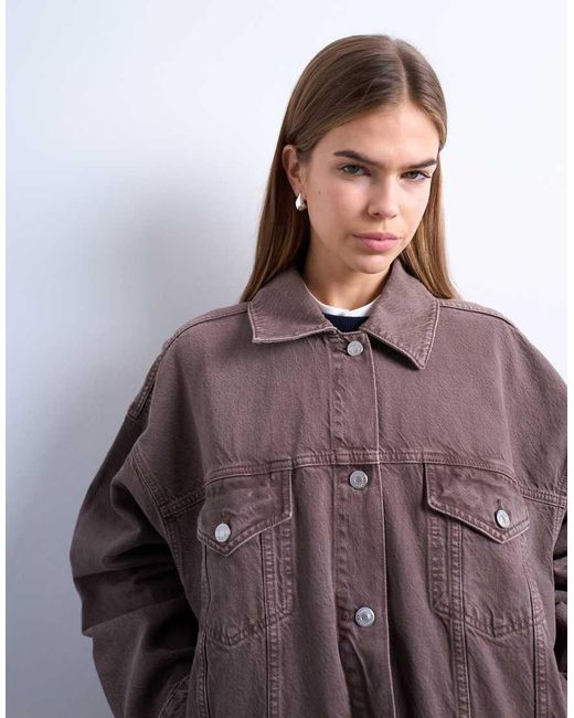 TOPSHOP Denim Ballonjack in het Blue