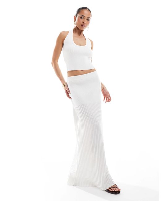 Top dos nu d'ensemble en maille 4th & Reckless en coloris White