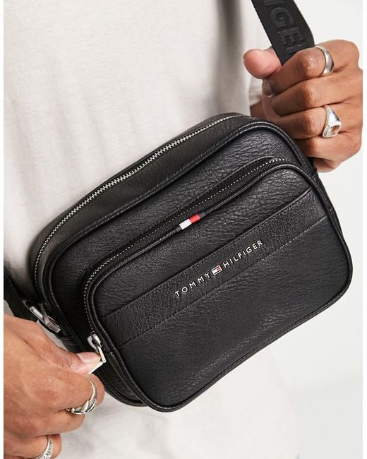 Tommy Hilfiger Casual Reporter Cross Body Bag in Black for Men Lyst