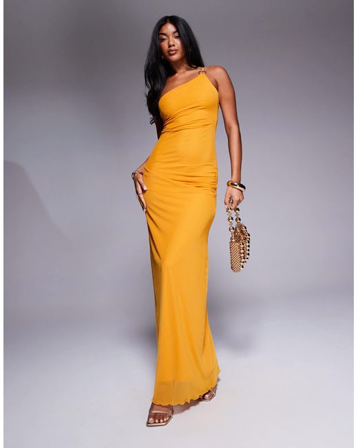 ASOS Blue – maxikleid aus netzstoff
