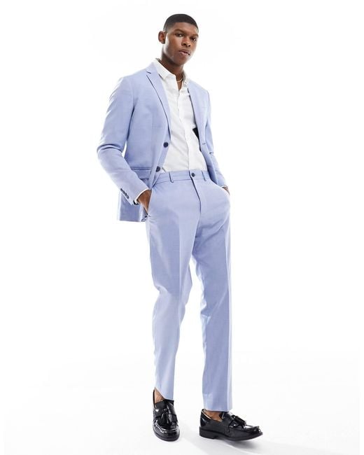 SELECTED Blue Slim Fit Suit Trouser for men