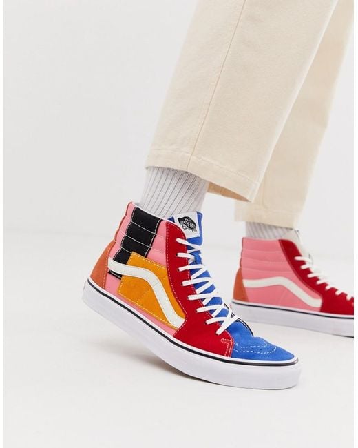 Vans Sk8-hi Color Block Sneakers In Multi for Men | Lyst