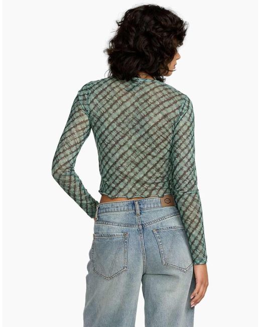 RVCA Green River Long Sleeve Crop Top
