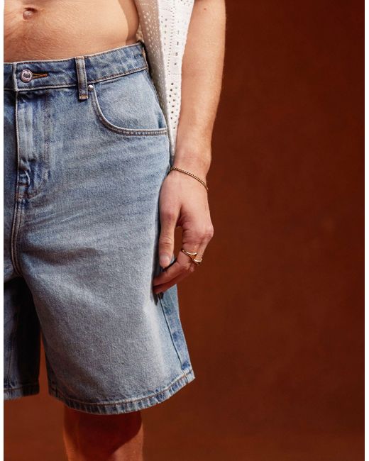 ASOS – jeans-jorts in Brown für Herren