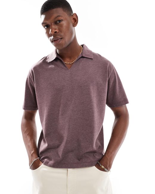ASOS Purple Relaxed Polo for men