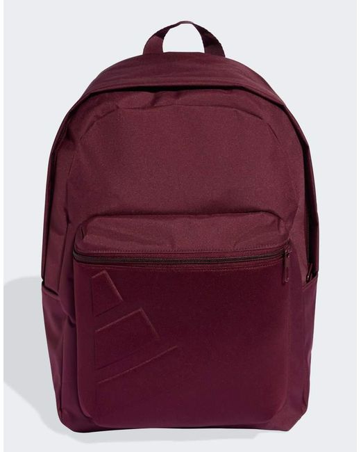 Adidas Originals Red Essentials Embossed Logo Backpack