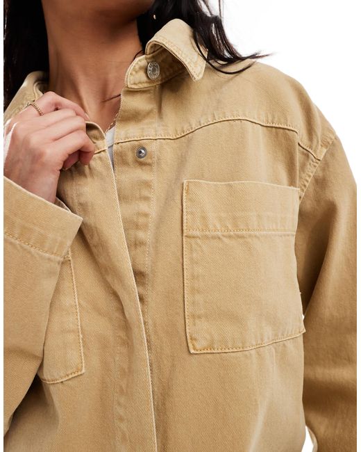 ASOS Natural – jeans-hemdjacke