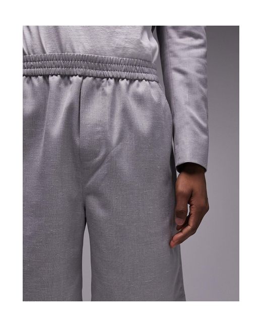 Topman Gray Linen Short for men