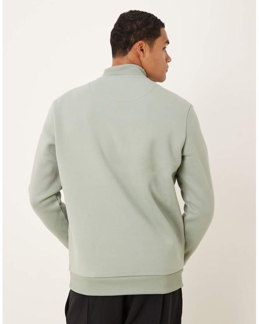 Brave Soul Gray Funnel Neck 1/4 Zip Sweatshirt for men