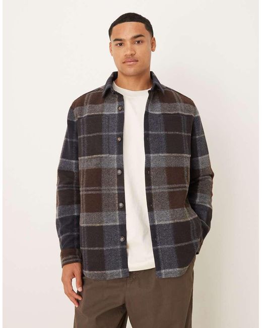 Barbour Gray Chapter Tailored Check Overshirt for men