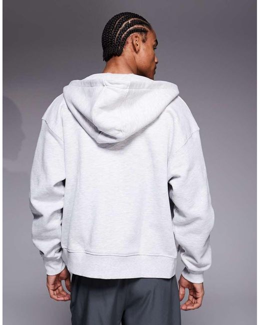 4505 Blue Icon Rest Day Heavyweight 440gsm Cotton Zip Up Oversized Hoodie for men